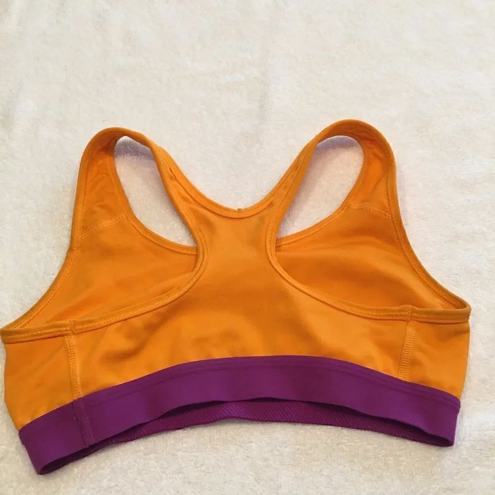 Nike orange purple sports bra small Dri-Fit - Picture 3 of 4